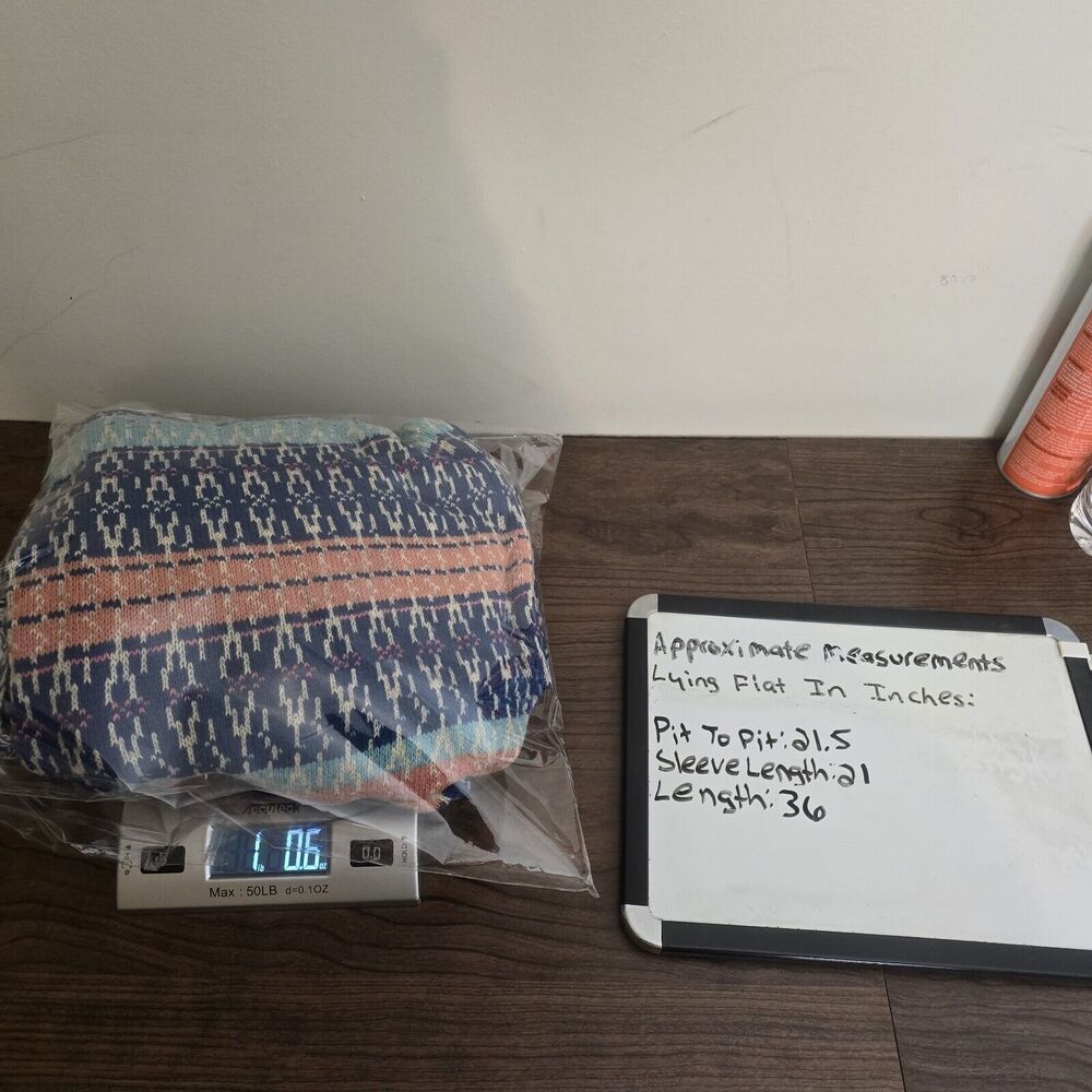 Sundance Cardigan Large Shoreline Long Wooden Button Up Boho Coastal Sweater - Picture 10 of 10